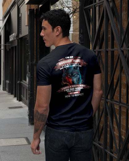AUGUST - KNOW HOW TO RESPECT - BIRTHDAY T-SHIRT FOR MEN - tracy08 (SKU12-162-08)