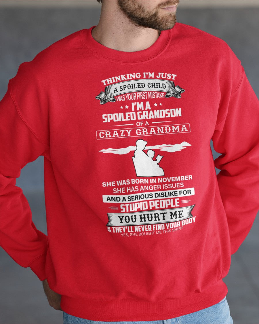 Spoiled by Grandma Shirt November Edition – From Grandma to Grandson tracy11 (SKU-GMS2-11)