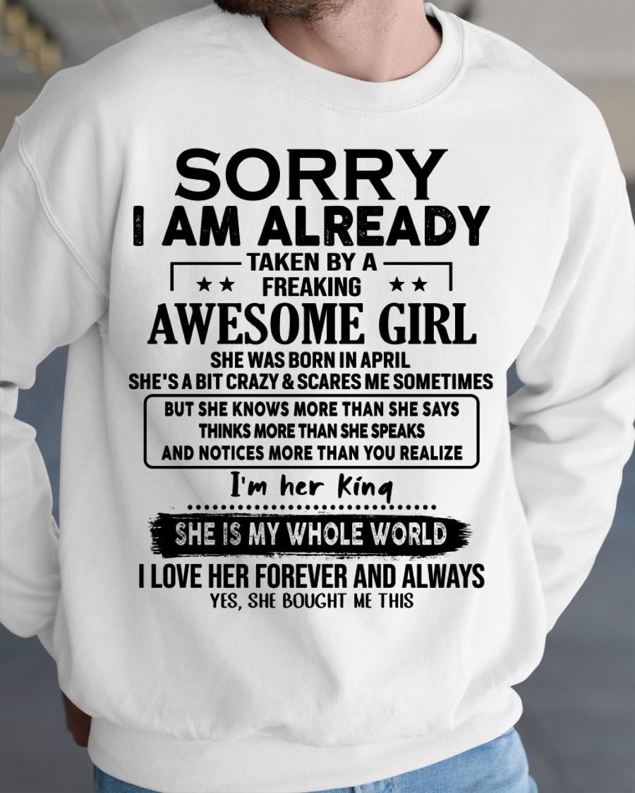April - Awesome Girl born in April - Special gift for your boyfriend - From Wife tracy04 (SKU.AT16)