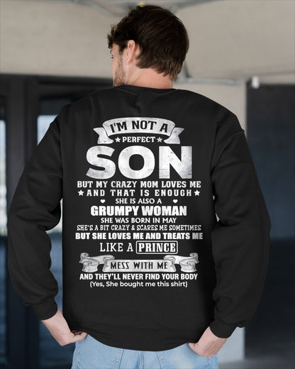 MAY - AS NOT A PERFECT SON T-shirt For Son From MOM - TRACY05 (SKU2603-67-05)