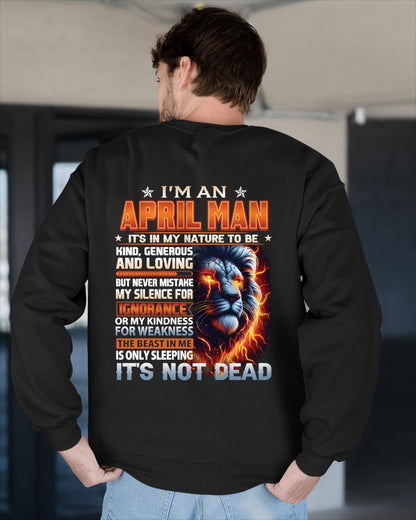 APRIL - IT'S NOT DEAD born in April T-Shirt For MAN - TRACY04 (SKU2602-115-04)