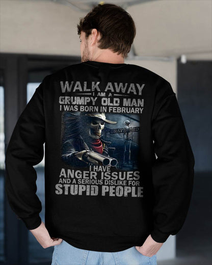 FEBRUARY - WALK AWAY I AM A GRUMPY OLD MAN - T-SHIRT FOR MAN - XUAN02 (SKU08-29-02)