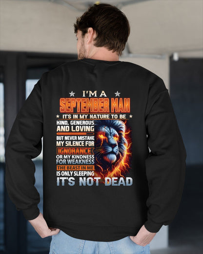 SEPTEMBER - IT'S NOT DEAD born in September T-Shirt For MAN - TRACY09 (SKU2602-115-09)