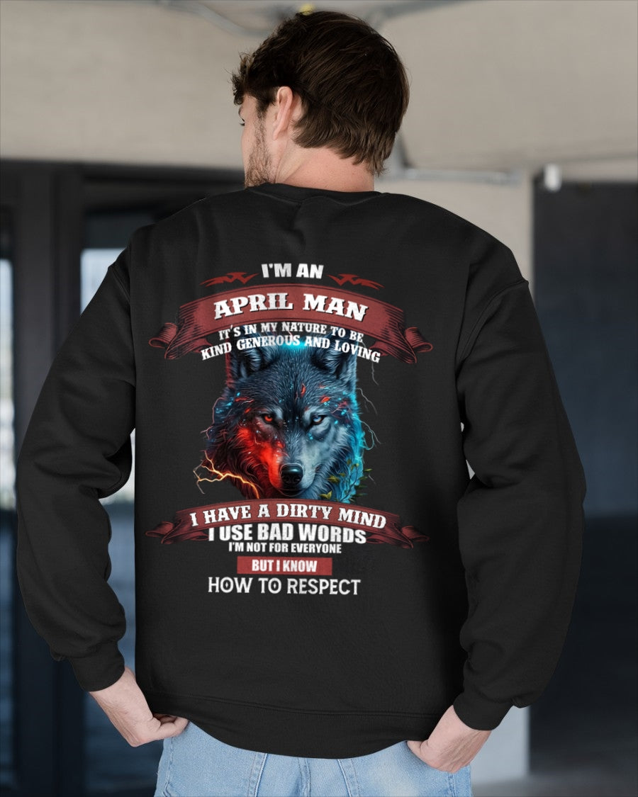 APRIL - KNOW HOW TO RESPECT - BIRTHDAY T-SHIRT FOR MEN - XUAN04 / male (SKU12-162-04)