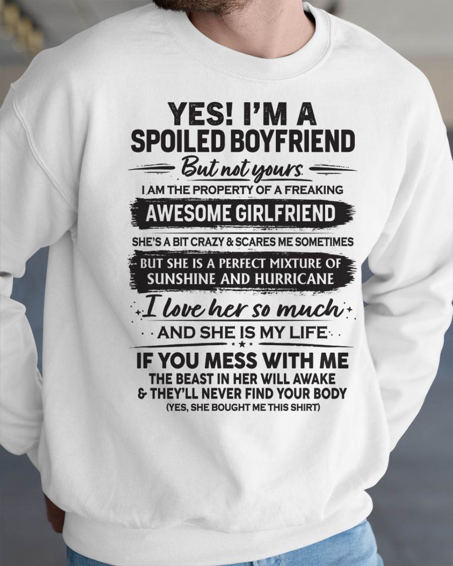 I'M A SPOILED BOYFRIEND - GIFT FROM WIFE/GIRLFRIEND - tracy00 (SKU26T-01250-00)