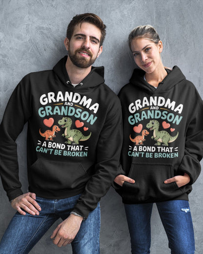 GRANDMA AND GRANDSON A BOND THAT CAN'T BE BROKEN DINOSAUR UNISEX T-SHIRT - tracy00 (SKU-GMS5)