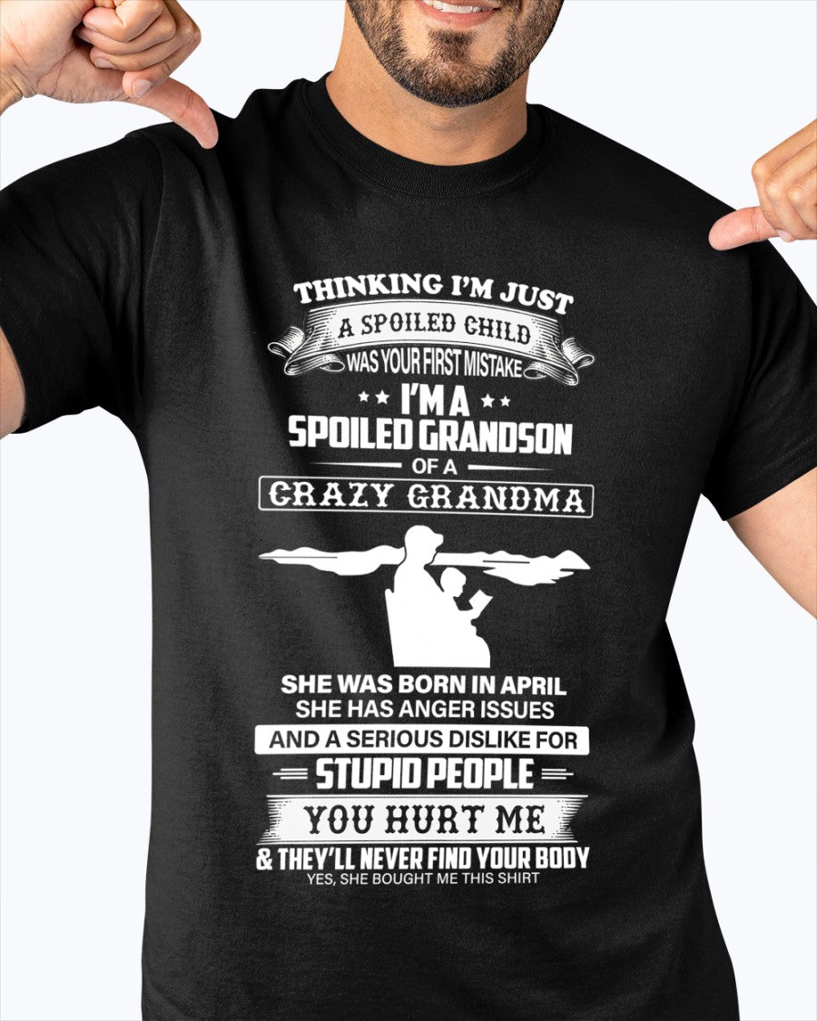 Spoiled by Grandma Shirt April Edition – From Grandma to Grandson tracy04 (SKU-GMS2-04)