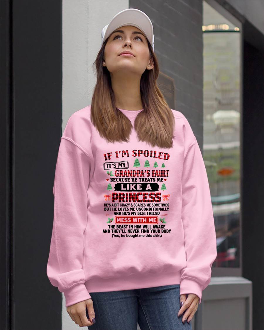 SPOILED GRANDDAUGHTER - PERFECT CHRISTMAS GIFT FOR GRANDDAUGHTER - GIFT FROM GRANDPA - tracy00 (SKU10-180-00)