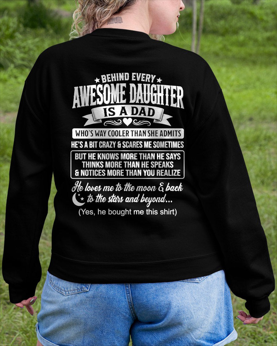"DAD COOLER THAN DAUGHTER ADMITS" T-shirt From DAD - TRACY00 (SKU2606-249-00)