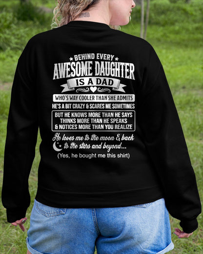"DAD COOLER THAN DAUGHTER ADMITS" T-shirt From DAD - TRACY00 (SKU2606-249-00)