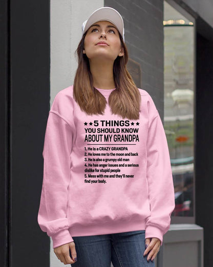 FIVE THINGS YOU SHOULD KNOW ABOUT MY GRANDPA - GIFT FROM GRANDPA - tracy00 (SKU2603-134-00)