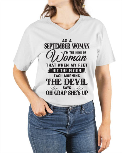 AS A SEPTEMBER WOMAN – T-SHIRT FOR WOMAN – xuan09 (SKU26T-01-36-09)