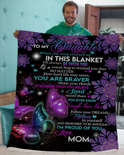 Special Gift For Your Daughter Blanket - From Mom (SKUB12-114)