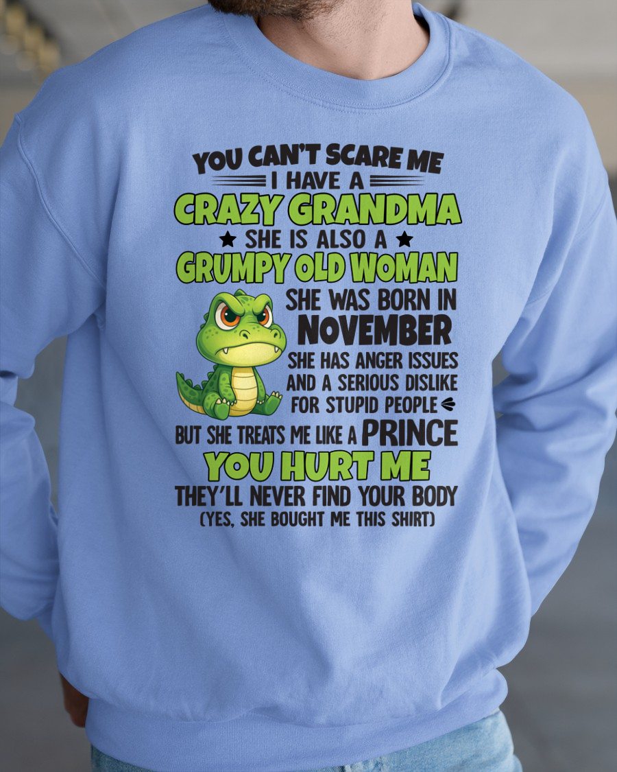 NOVEMBER - YOU CAN'T SCARE ME - FOR GRANDSON - GIFT FROM GRANDMA - tracy11 (SKU09-85-11)