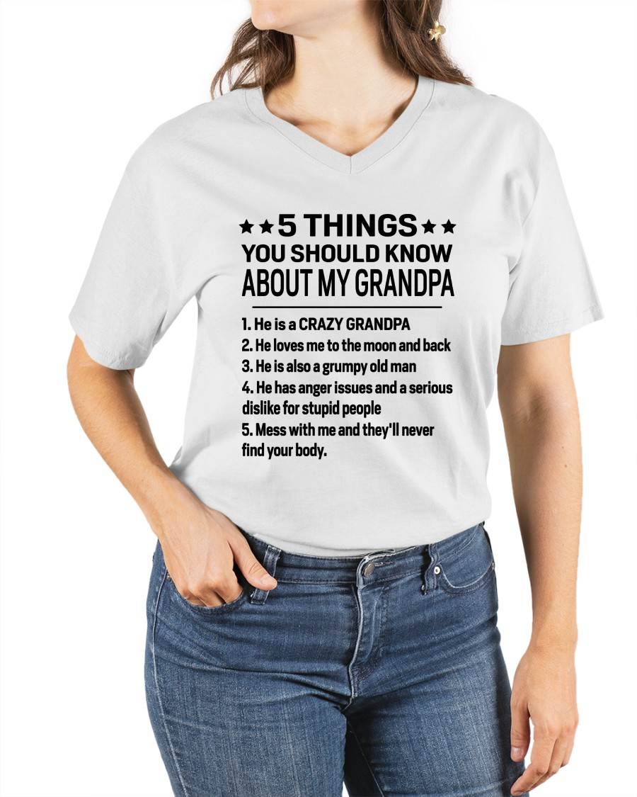 FIVE THINGS YOU SHOULD KNOW ABOUT MY GRANDPA - GIFT FROM GRANDPA - tracy00 (SKU2603-134-00)