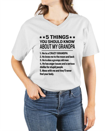 FIVE THINGS YOU SHOULD KNOW ABOUT MY GRANDPA - GIFT FROM GRANDPA - tracy00 (SKU2603-134-00)