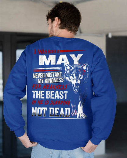 I Was Born In May Never Mistake My Kindness For Weakness - T-Shirt For Man - XUAN05 (SKU08-64-05)
