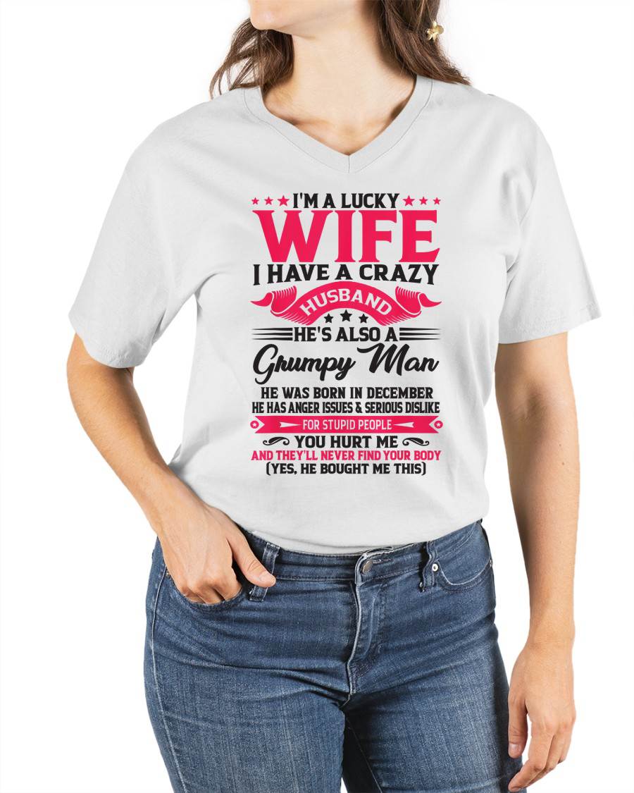 DECEMBER - TO MY WIFE - I'M A LUCKY WIFE - GIFT FROM HUSBAND - tracy12 (SKU10-136-12)