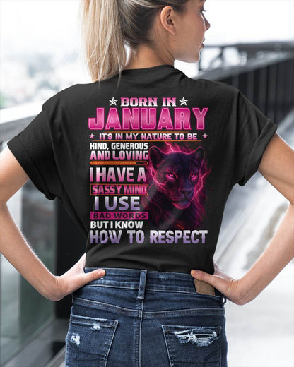 Born In January – T-Shirt For Woman – XUAN01 (SKU09-24-01)