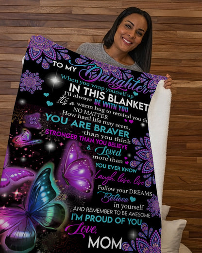 Special Gift For Your Daughter Blanket - From Mom (SKUB12-114)