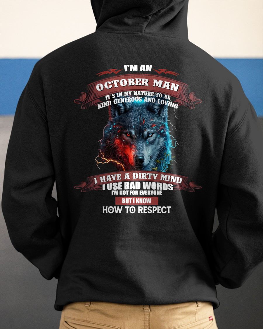 OCTOBER - KNOW HOW TO RESPECT - BIRTHDAY T-SHIRT FOR MEN - tracy10 (SKU12-162-10)