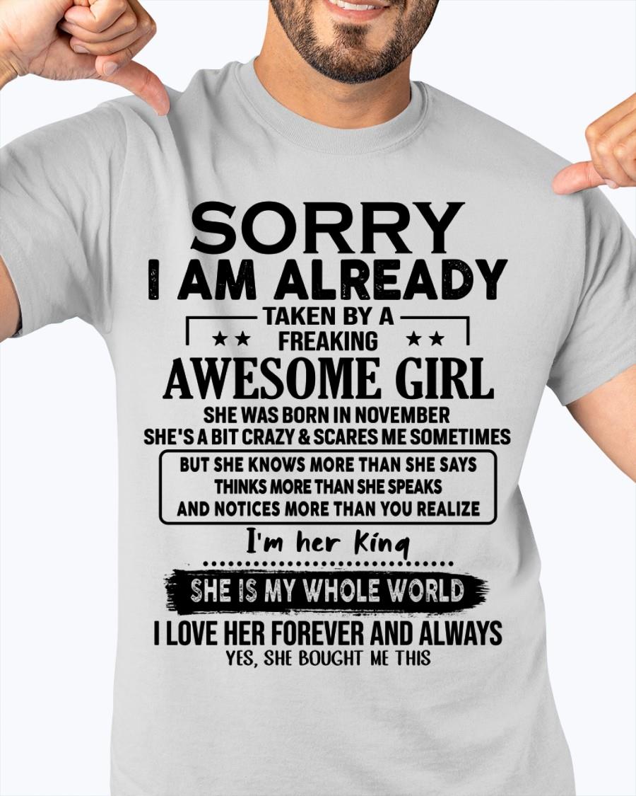 November - Awesome Girl born in November - Special gift for your boyfriend - From Wife tracy11 (SKU.AT16)