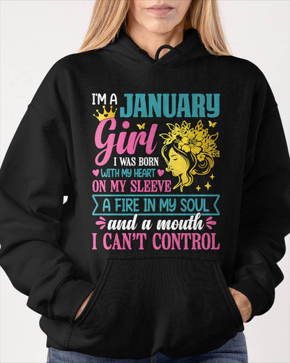 I'm A January Girl – T-Shirt For Woman – XUAN01 (SKU10-67-01)