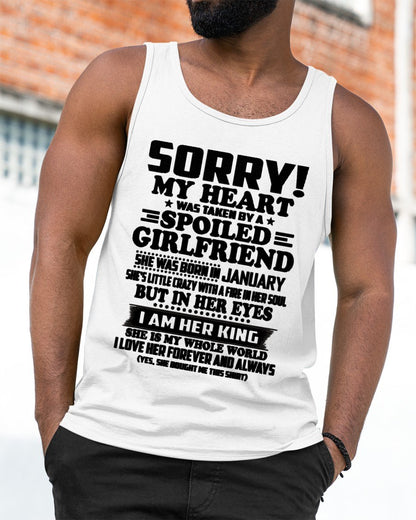 JANUARY - I AM GIRLFRIEND KING T-Shirt From Wife - TRACY01 (SKU2605-323-01)