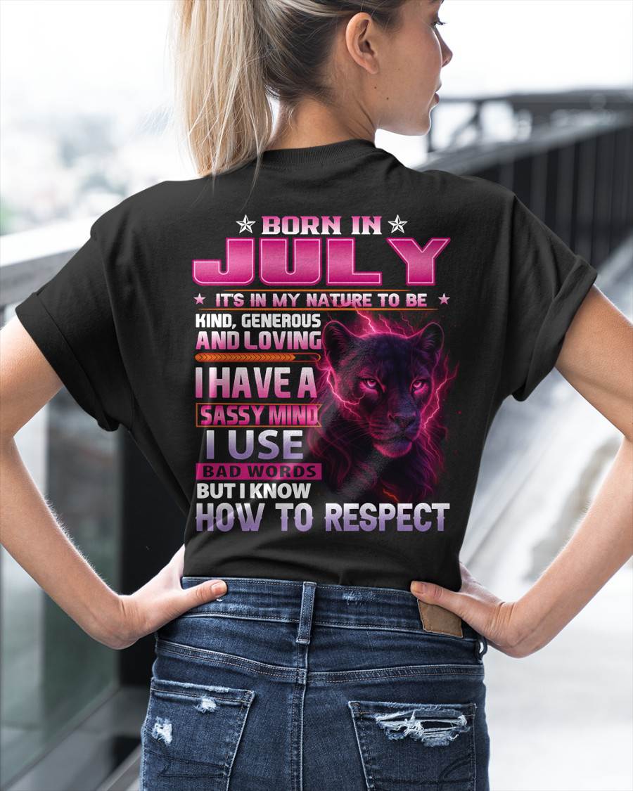 Born In July – T-Shirt For Woman – XUAN07 (SKU09-24-07)