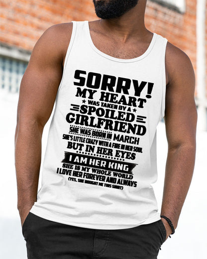 MARCH - I AM GIRLFRIEND KING T-Shirt From Wife - TRACY03 (SKU2605-323-03)