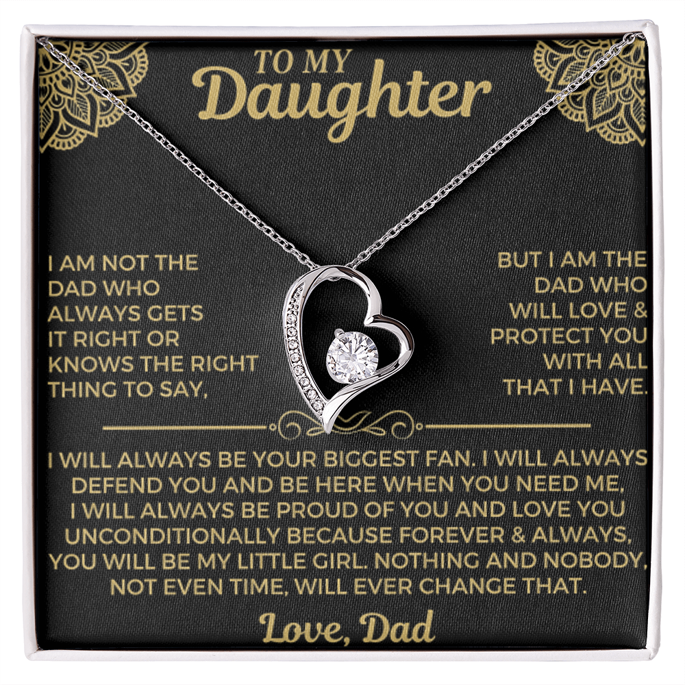 TO MY DAUGHTER Necklace - GIFT FROM DAD - Forever Love Necklace (SKU2606-179)