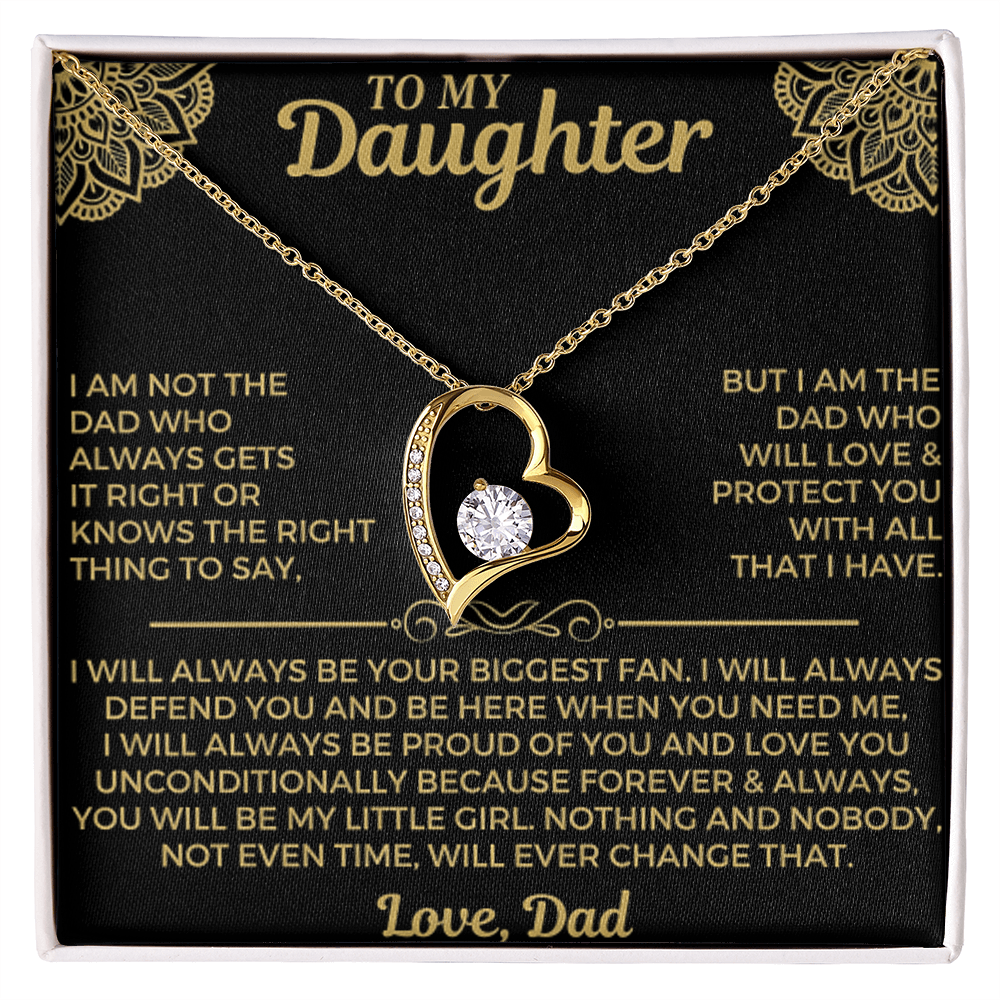 TO MY DAUGHTER Necklace - GIFT FROM DAD - Forever Love Necklace (SKU2606-179)
