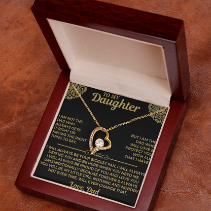 TO MY DAUGHTER Necklace - GIFT FROM DAD - Forever Love Necklace (SKU2606-179)
