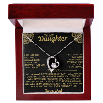 TO MY DAUGHTER Necklace - GIFT FROM DAD - Forever Love Necklace (SKU2606-179)