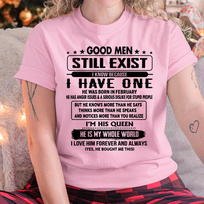 February - Good men Still Exist - gift for your girlfriend, wife from Husband - tracy02 (SKU-GM-02)