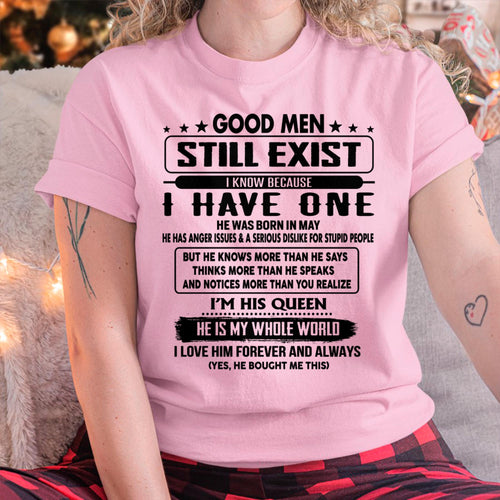 May - Good men Still Exist - gift for your girlfriend, wife from Husband - tracy05 (SKU-GM-05)