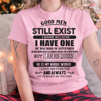 September - Good Men Still Exist - Perfect Gift For Girlfriend, Wife From Husband - tracy09 (SKU07-166-09)