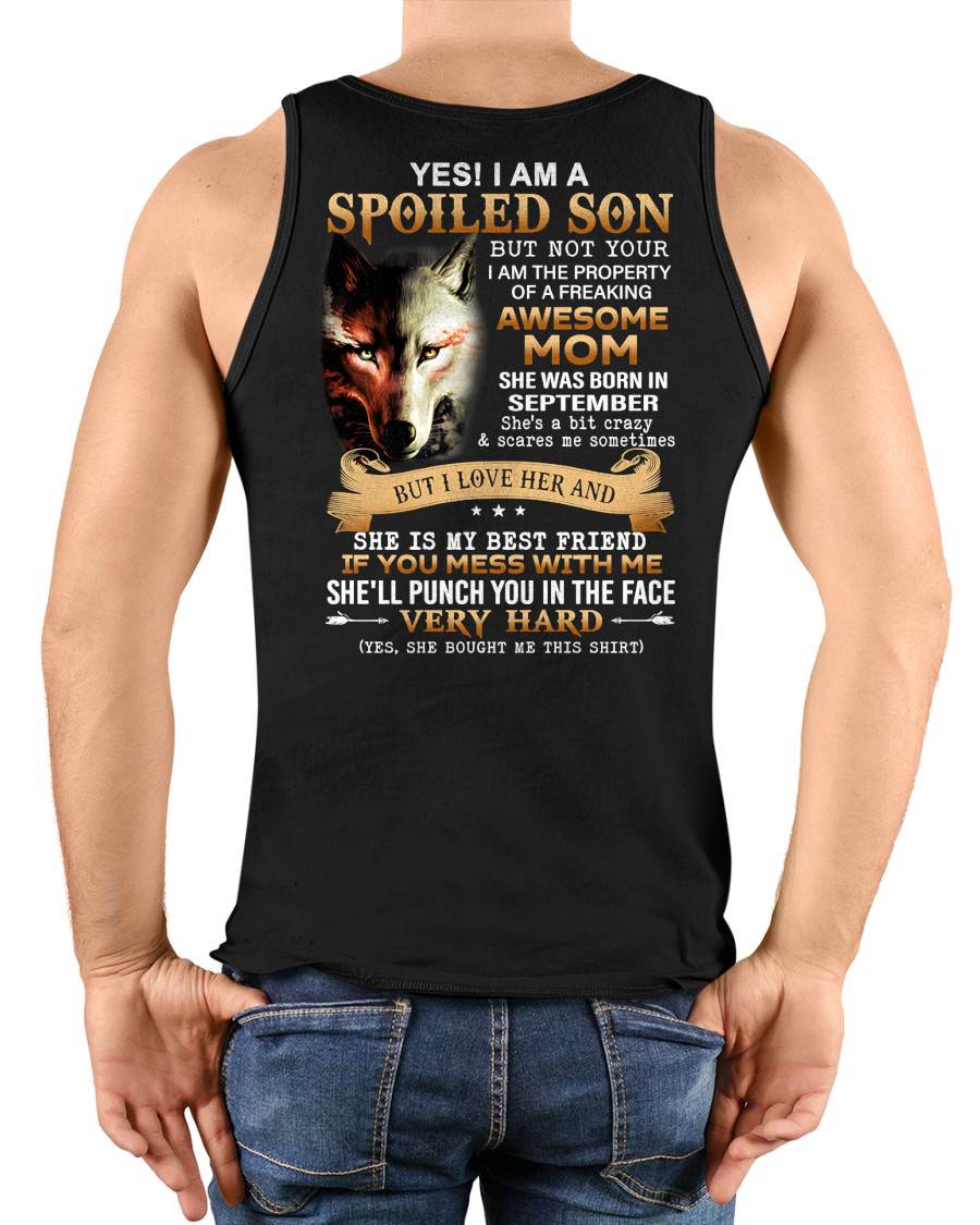September - Lucky Son of Awesome Mom - Perfect Gift for Son From Mom - XUAN09 (SKU10-128-09)