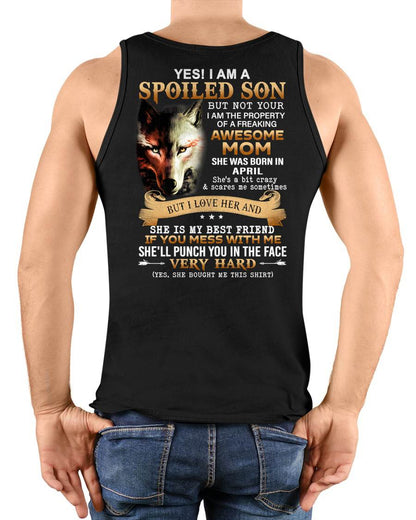 April - Lucky Son of Awesome Mom - Perfect Gift for Son From Mom - XUAN04 (SKU10-128-04)