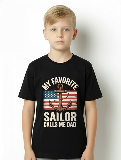 My Favorite Sailor Calls Me Dad T-Shirt For MAN - TRACY00 (SKU-TRAN-120507)