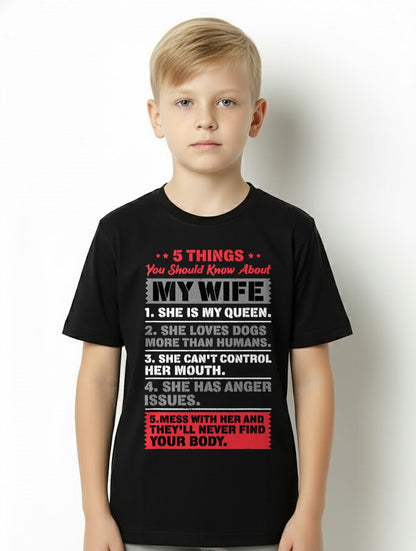 5 Things You Should Know About My Wife Husband Giftidea T-Shirt From WIFE - TRACY00 (SKU-TRAN-130506)
