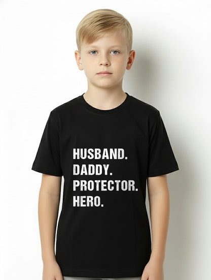 Husband Daddy Protector Hero for Dad Wife T-Shirt From WIFE - TRACY00 (SKU-TRAN-1305013)