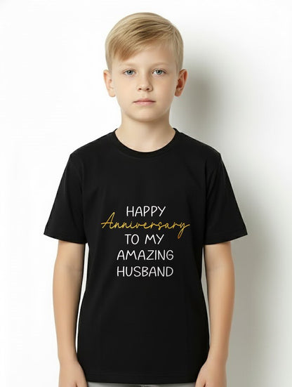 Happy Anniversary to My Amazing Husband Idea for Couples T-Shirt From WIFE - TRACY00 (SKU-TRAN-1305012)