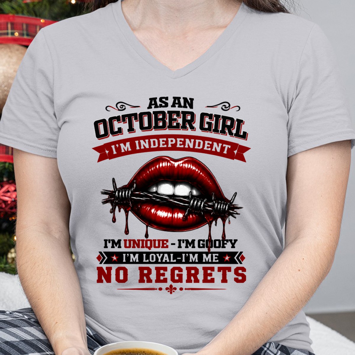 OCTOBER - I'M UNIQUE GOOFY LOYAL For WOMAN T-Shirt - TRACY10 (SKU2608-478-10)