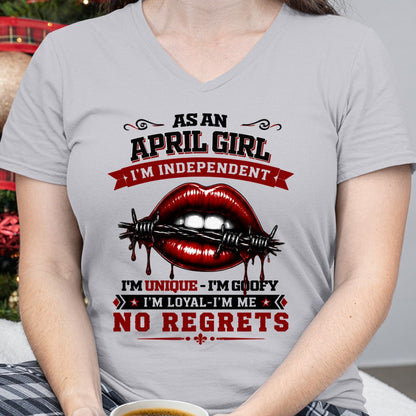APRIL - I'M UNIQUE GOOFY LOYAL For WOMAN T-Shirt - TRACY04 (SKU2608-478-04)