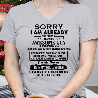 MAY - PERFECT T-SHIRT FOR MY QUEEN - GIFT FROM HUSBAND - TRACY05 (SKUT08-11-05)