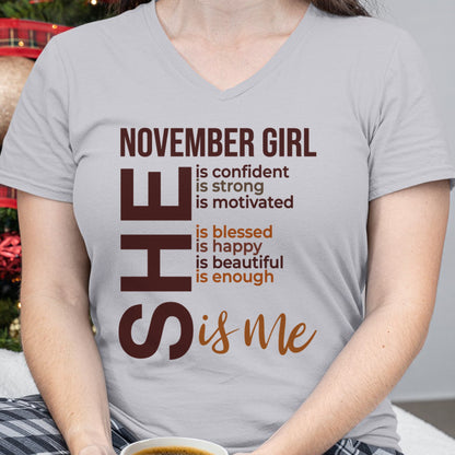 November - T-shirt For Woman Born In November - TRACY11 (SKU2605-04-11)