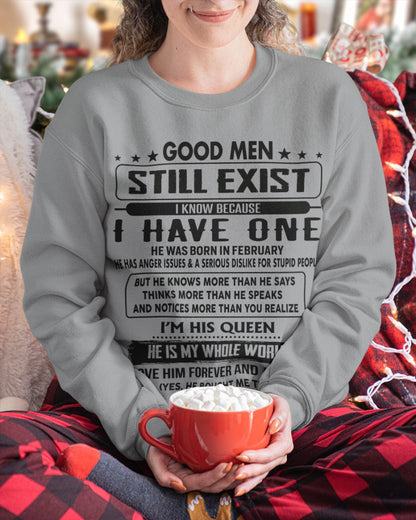 February - Good men Still Exist - gift for your girlfriend, wife from Husband - tracy02 (SKU-GM-02)